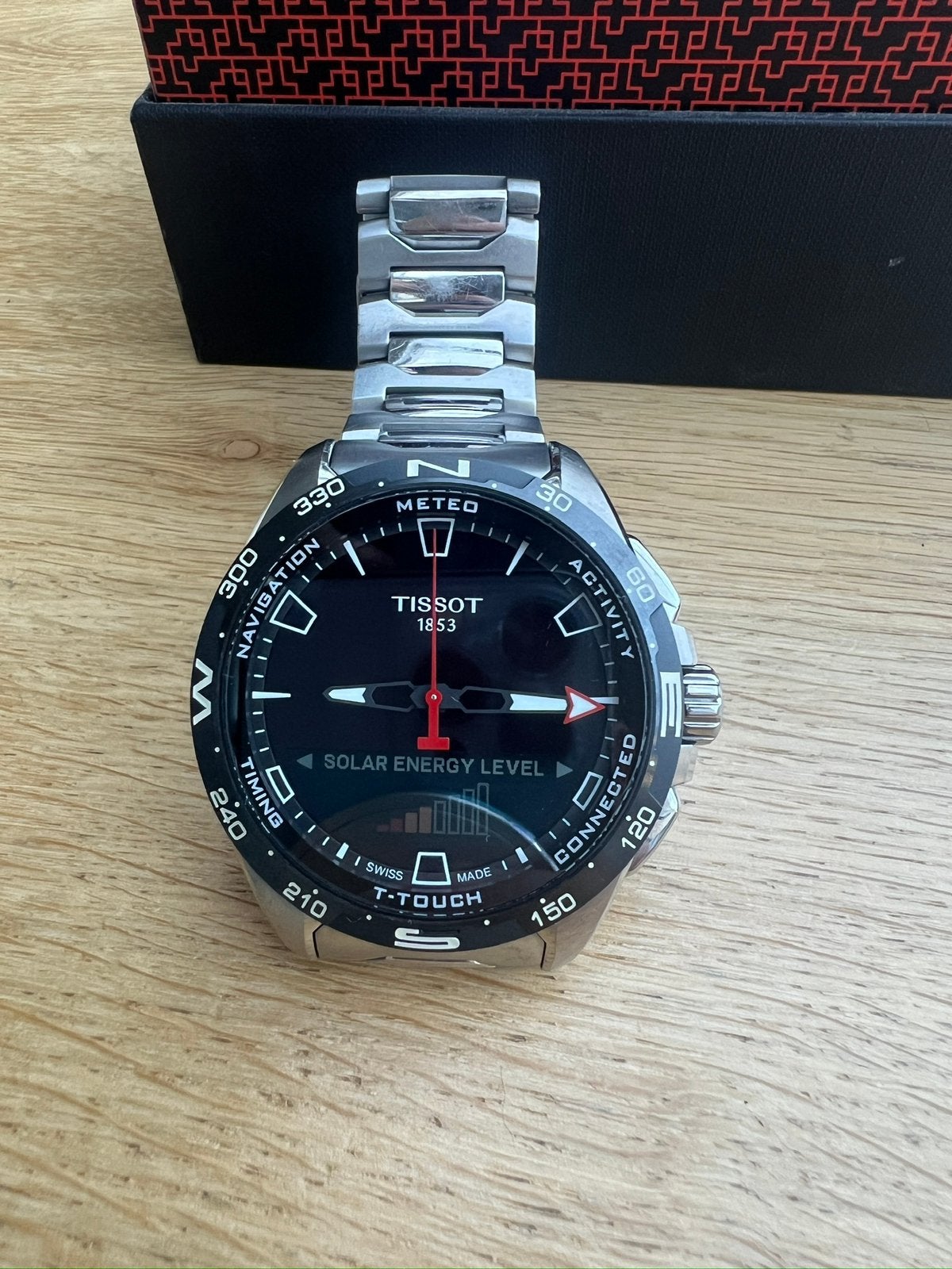 Tissot T-Touch connect solar 47,5mm smartwatch, Montre-bracelet, Autres marques, Enlèvement ou Envoi, Comme neuf