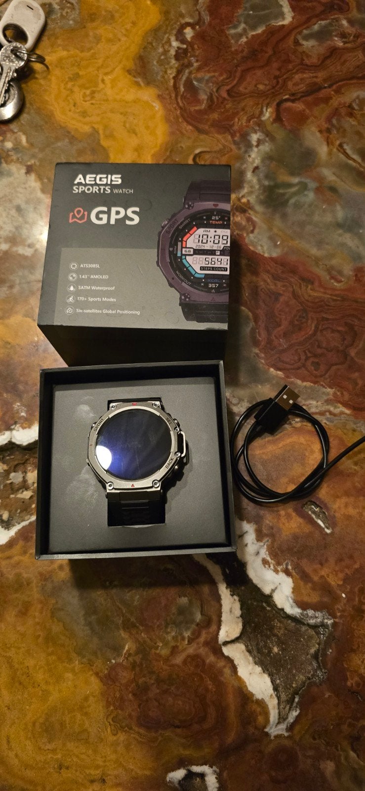 aegis smartwatch komt met zeer goede revieuws, Enlèvement ou Envoi, Comme neuf, Noir