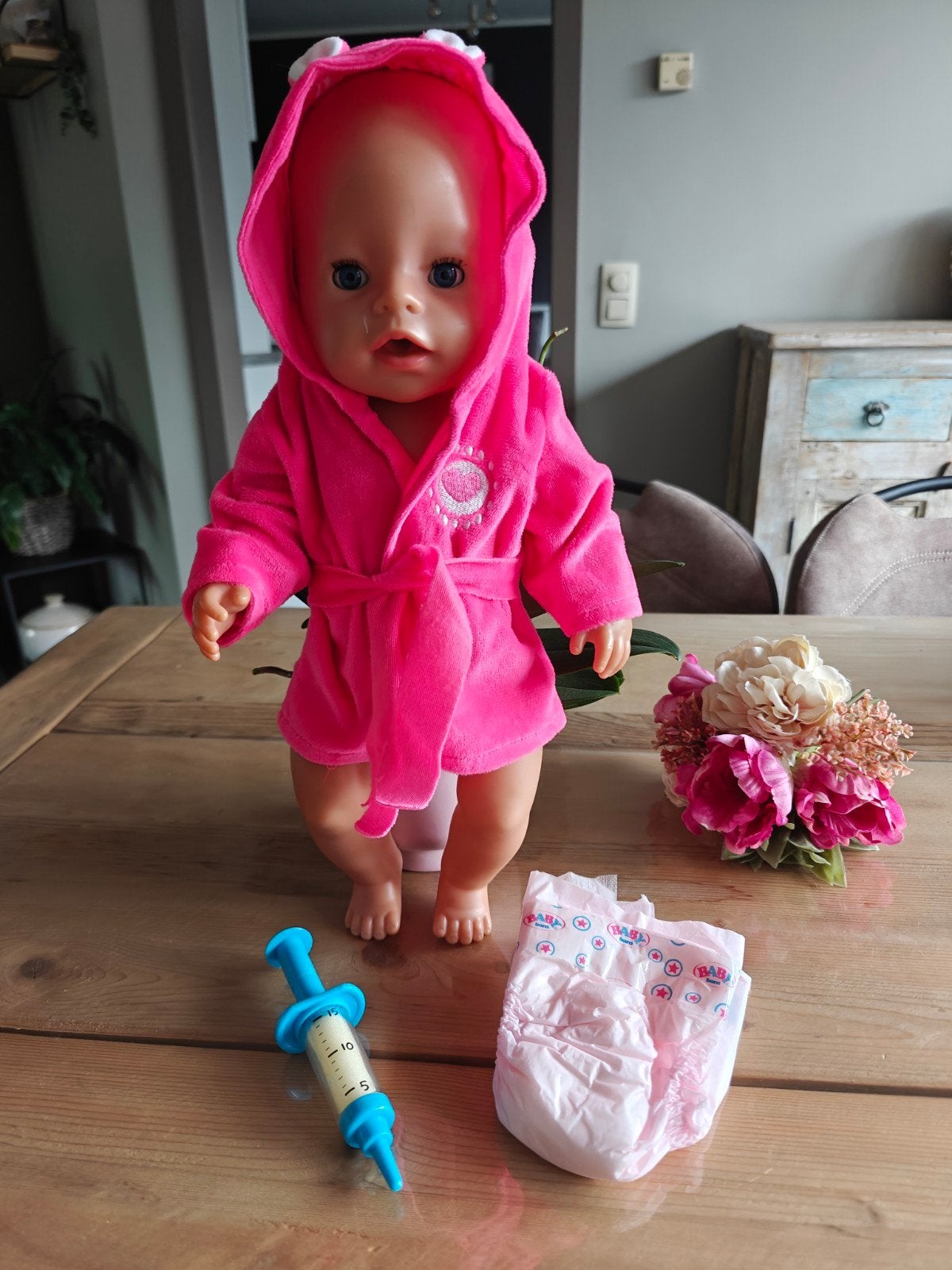 Badjas voor baby Born 40-43cm, met accessoires, zonder pop, Ophalen of Verzenden