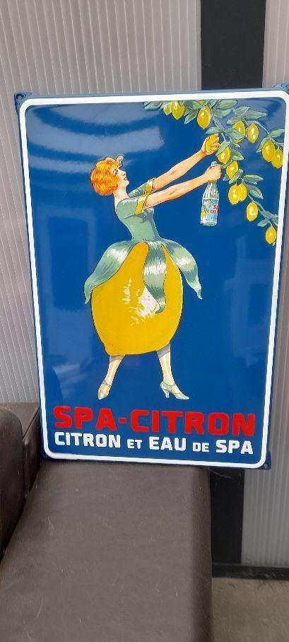 spa emaille bord repro, Ophalen of Verzenden, Nieuw, Reclamebord