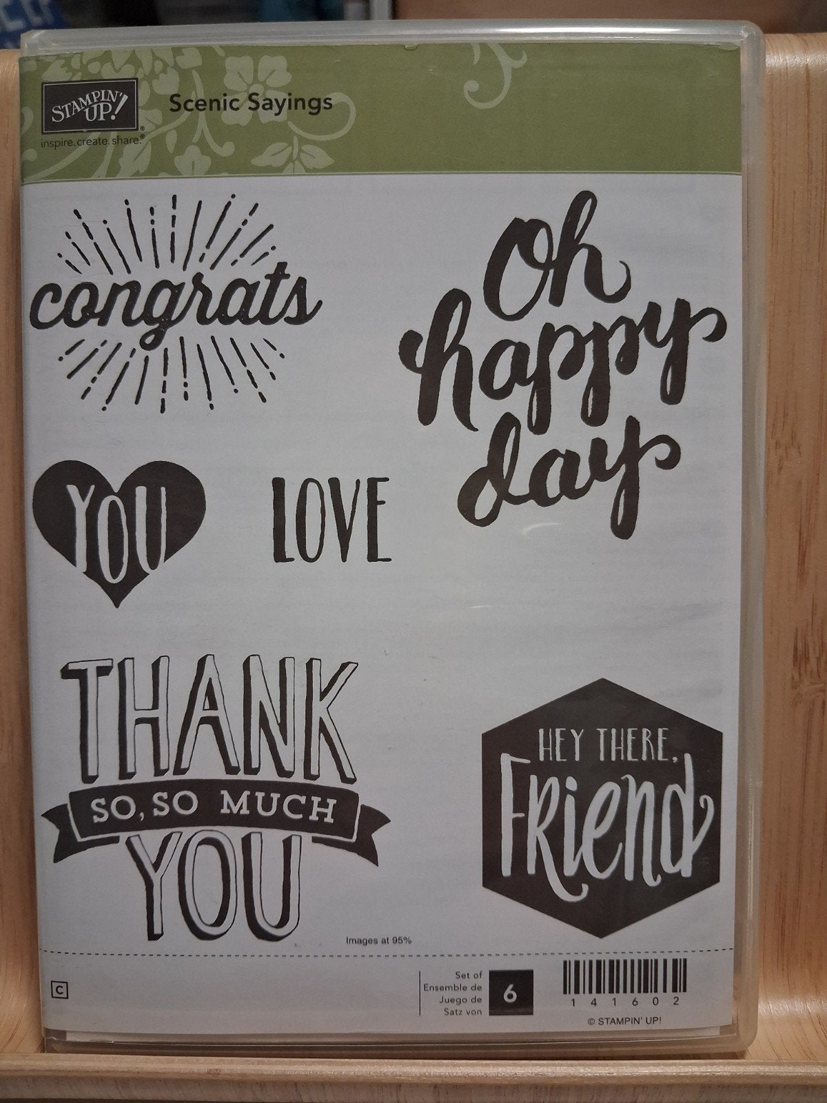 Stampin Up - Stempelset Scenic Sayings, Enlèvement
