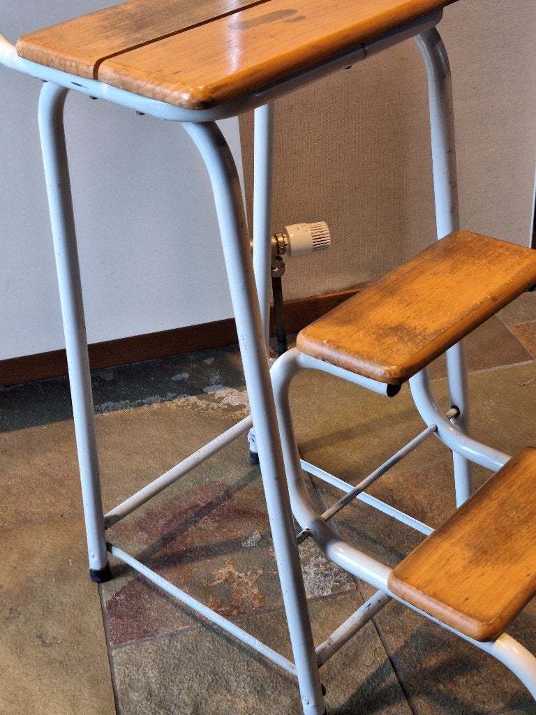 Tabouret Escabeau Vintage – Design Industriel 1960, Enlèvement