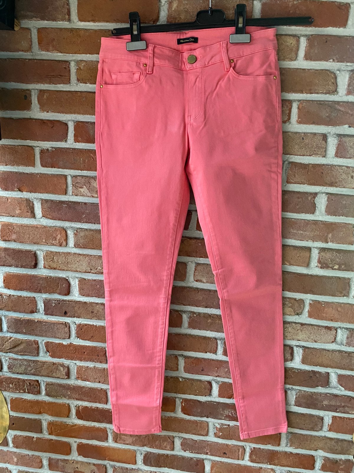Massimo Dutti broek skinny roze 36, Kleding | Dames, Broeken en Pantalons, Ophalen of Verzenden, Nieuw, Roze, Lang