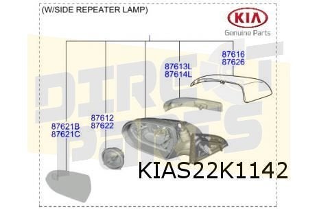 Kia e-Niro / Niro zijknipperlicht Rechts (in spiegel) Origin, Neuf, Kia, -, -