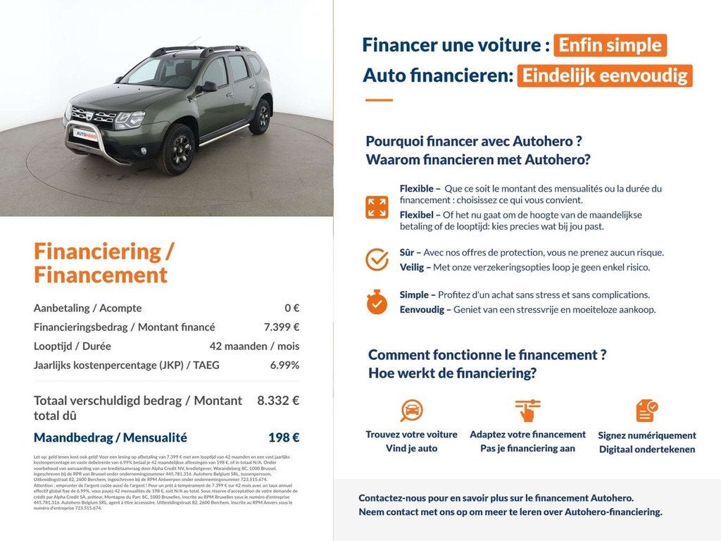 Dacia Duster 1.6 Laureate 4x2 (bj 2015), Auto's, Dacia, Voorwielaandrijving, Euro 5, Gebruikt, Zwart