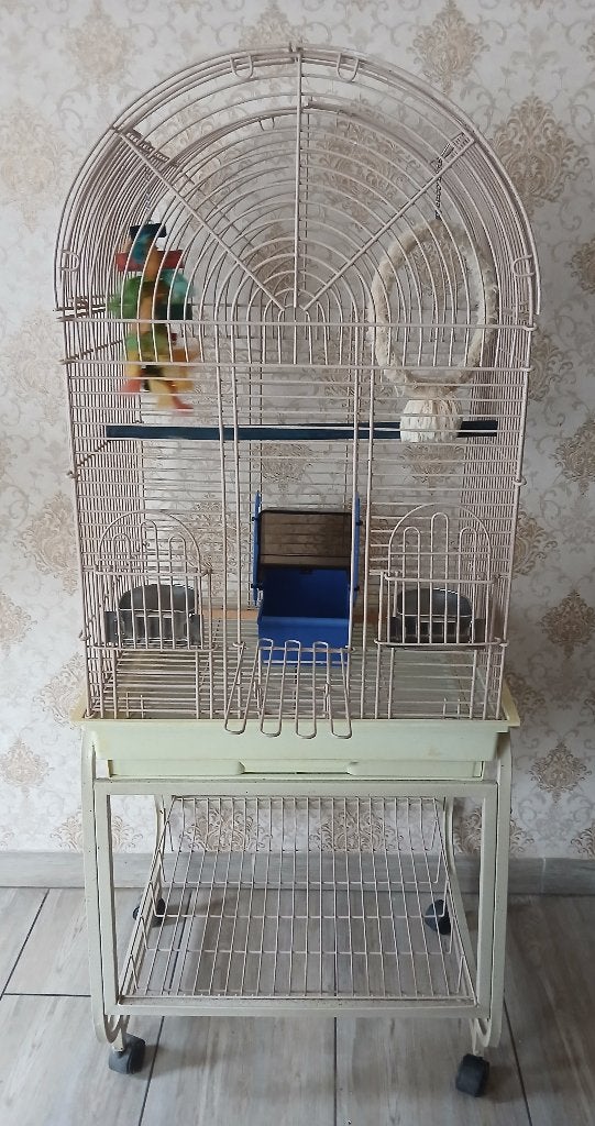 Grande cage à oiseaux sur roulettes – Comme neuve !!, Enlèvement ou Envoi, Cage à oiseaux