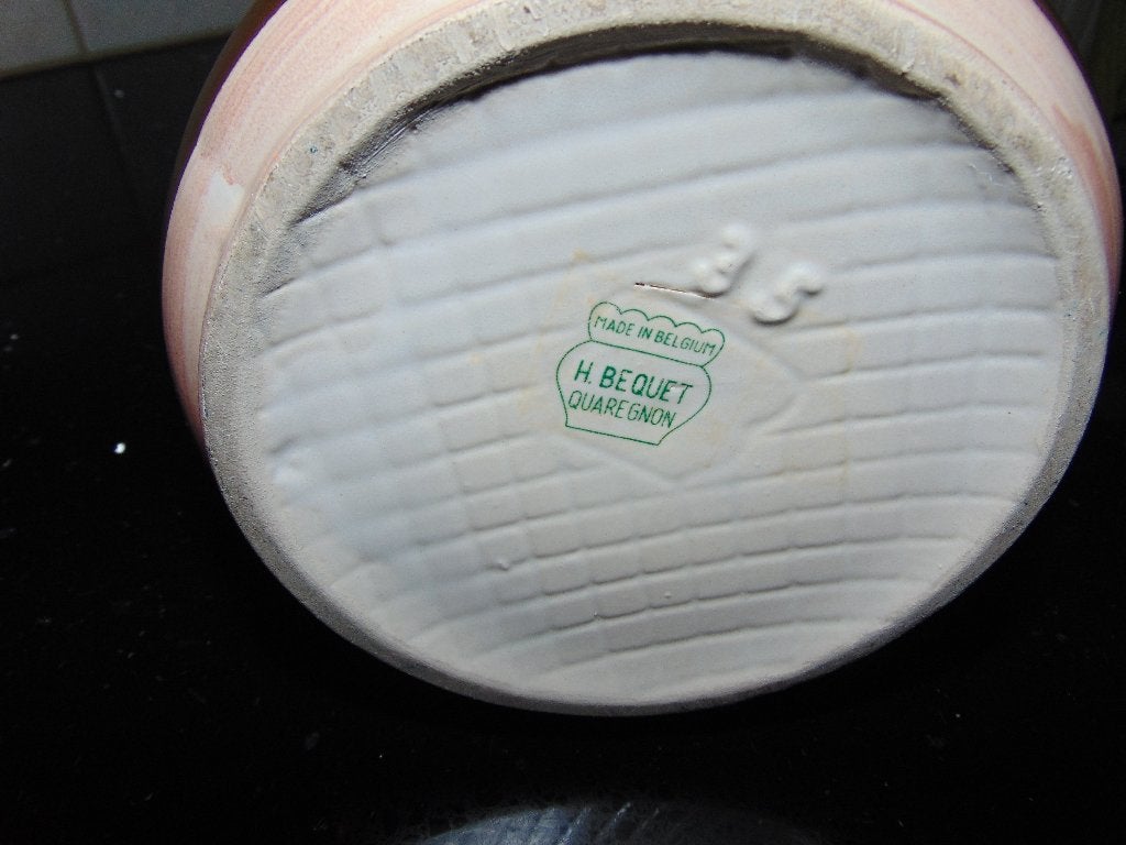 Retro vaas H. Bequet 28 cm, Ophalen of Verzenden, Huis en Inrichting