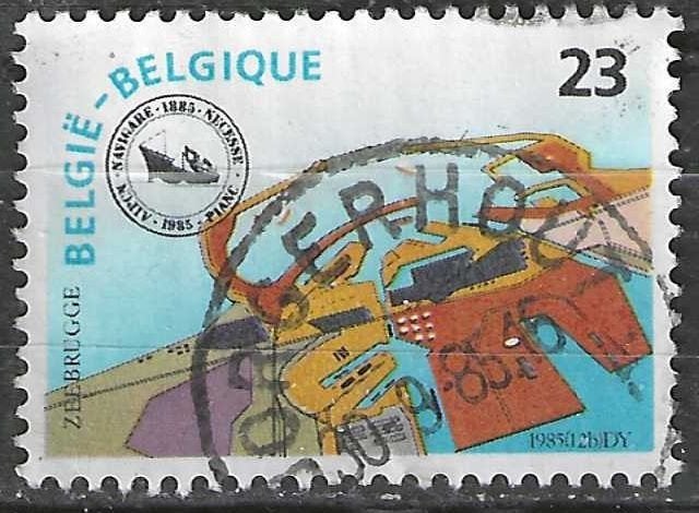 Belgie 1985 - Yvert 2177 /OBP 2178 - Scheepvaartcongres (ST), Postzegels en Munten, Verzenden, Gestempeld, Gestempeld, Scheepvaart