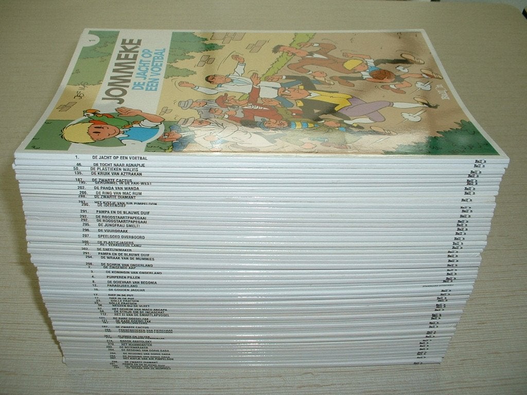 strips van jommeke uitgave met blauwe achterkaft, Plusieurs BD, Enlèvement ou Envoi