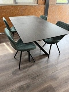 Table à manger | Céramique anthracite | 180/240 x 95 cm, Maison & Meubles, 150 à 200 cm, Cinq personnes ou plus, Comme neuf, Enlèvement