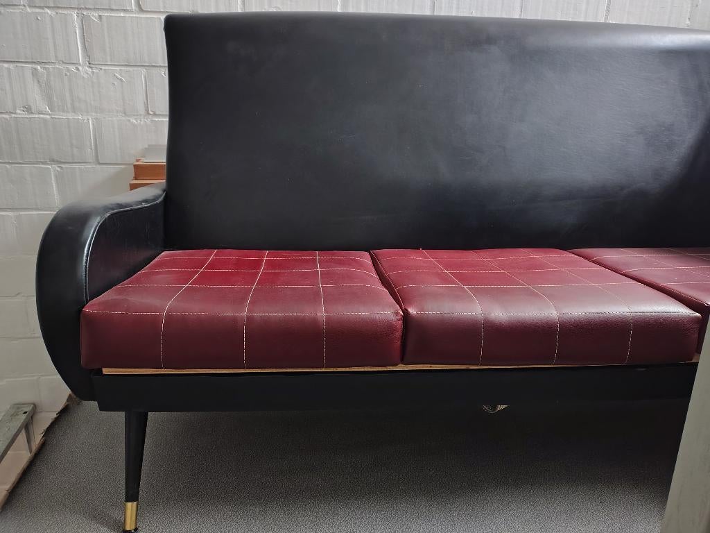 Vintage kleine driezit jaren '60 in skai, Ophalen, Gebruikt, 150 tot 200 cm, Vintage