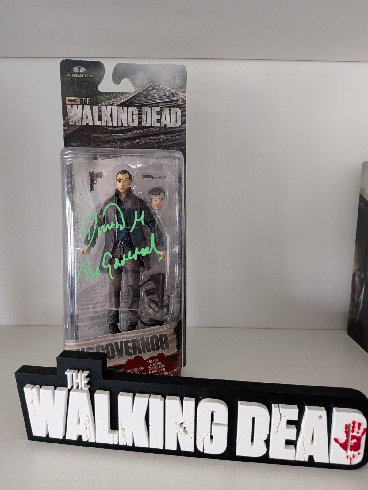 Gehandtekende the walking dead figuur the governor, Collections, Jouets miniatures, Enlèvement ou Envoi