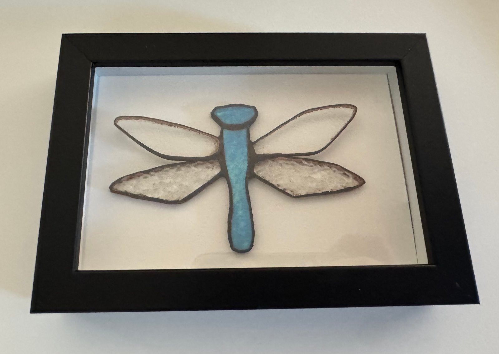 Libelle - glas in lood - tiffany, Antiek en Kunst, Ophalen of Verzenden