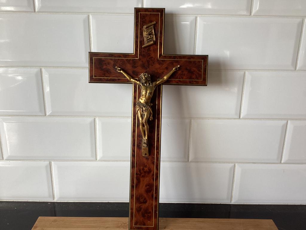 Vintage, antiek art deco kruisbeeld, Ophalen of Verzenden