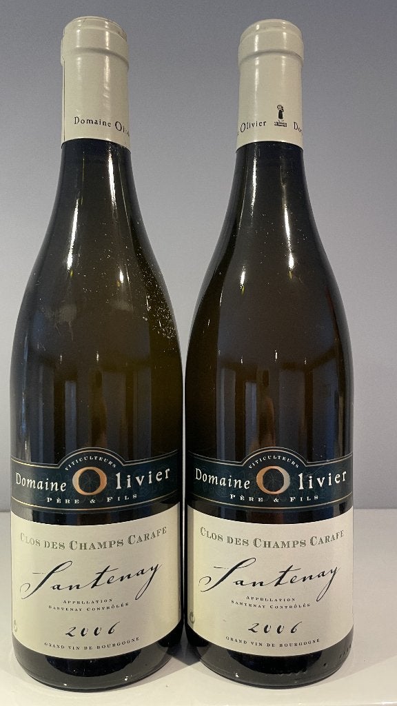 2X Santenay Clos des Champs karaf 2006 Domaine Olivier, Ophalen of Verzenden