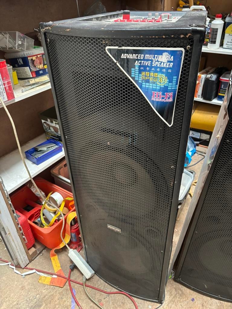Muziekboxen 300 w met ingebouwde versterking, Audio, Tv en Foto, Luidsprekerboxen, Gebruikt, Overige typen, 120 watt of meer, Ophalen