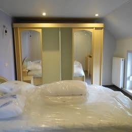Chambre à coucher en bois massif, Enlèvement, Utilisé, Queen size