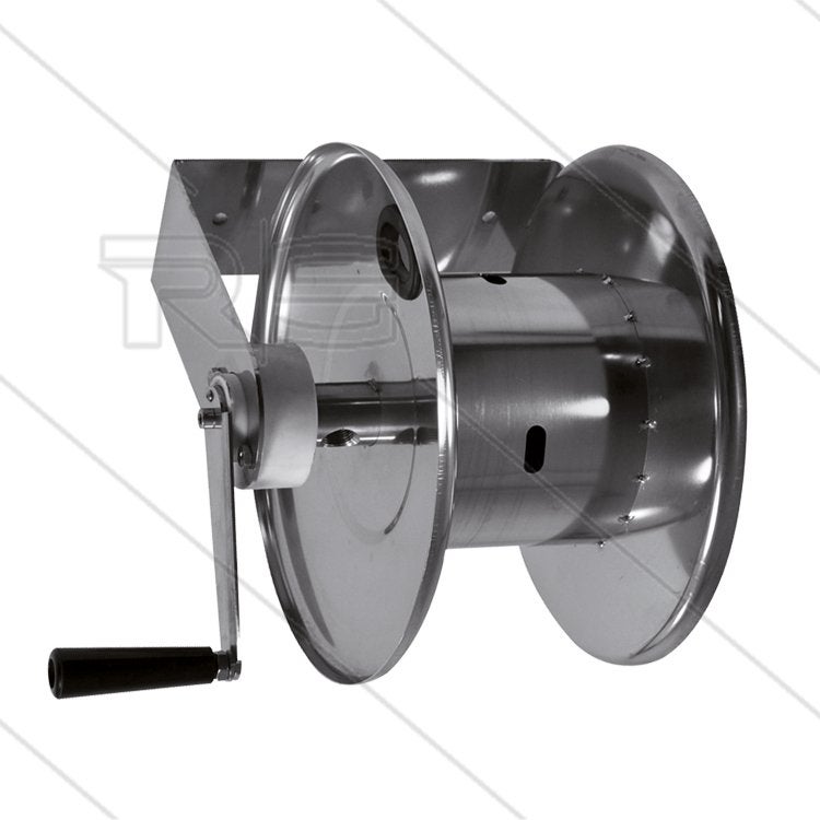 Stalen Slanghaspel Grijs 25m met 200 Bar Swivel, Verzenden