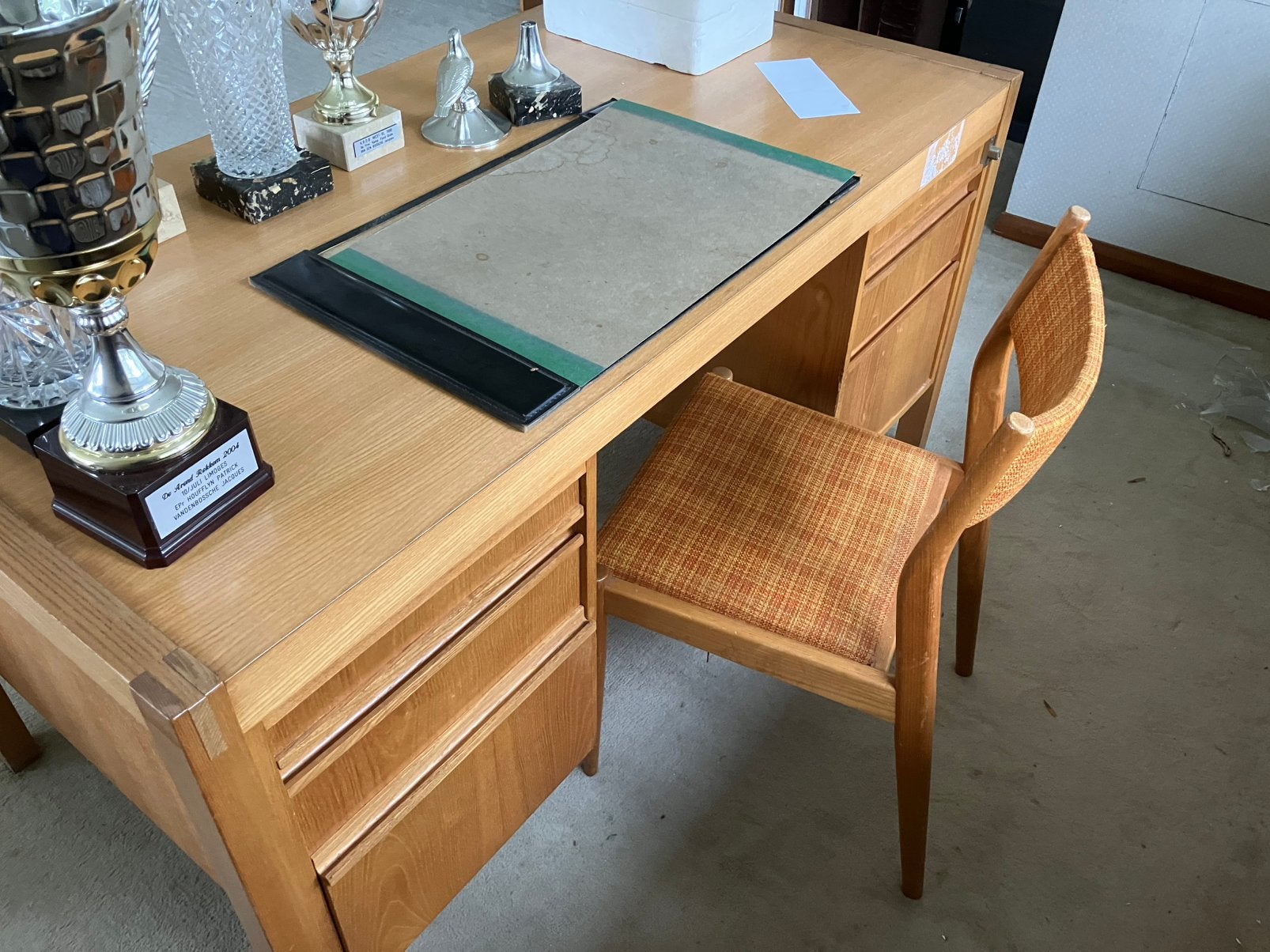 Art deco bureeltje met bijpassende stoel, Ophalen, Zo goed als nieuw