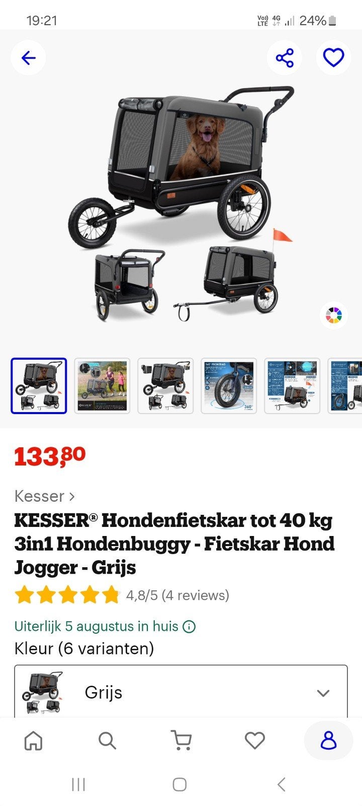 hondenkar, Ophalen, Hondenkar