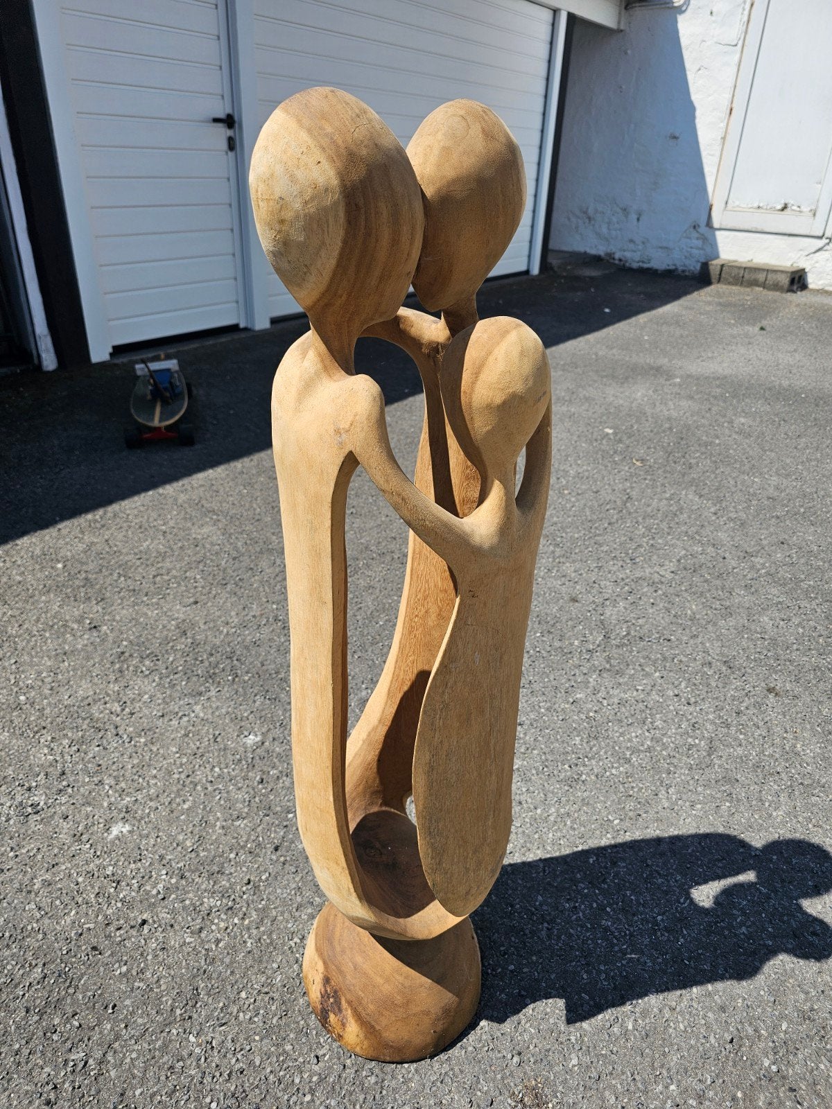 Handgesneden Familiebeeld (3 pers), Ophalen, Beeld, Abstract, Abstract