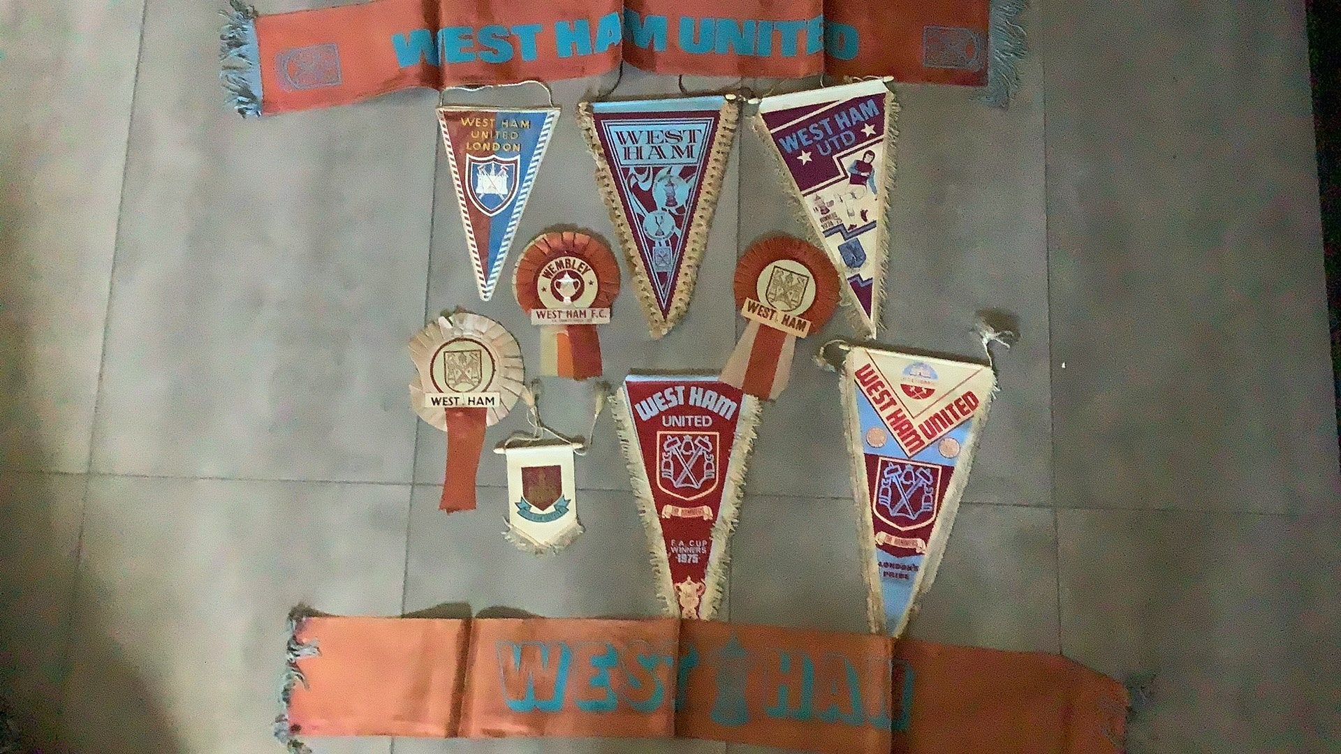 Fanions, sjaals West Ham, Ophalen of Verzenden, Gebruikt, Vaantje of Sjaal