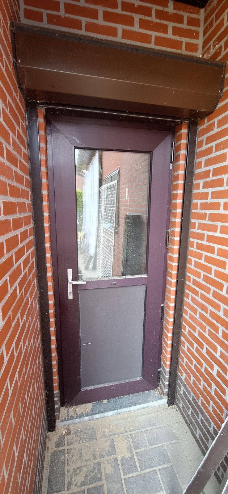 Opzet rolluik deur, Doe-het-zelf en Bouw, Rolluiken, Ophalen, Gebruikt, 100 tot 150 cm, Bruin