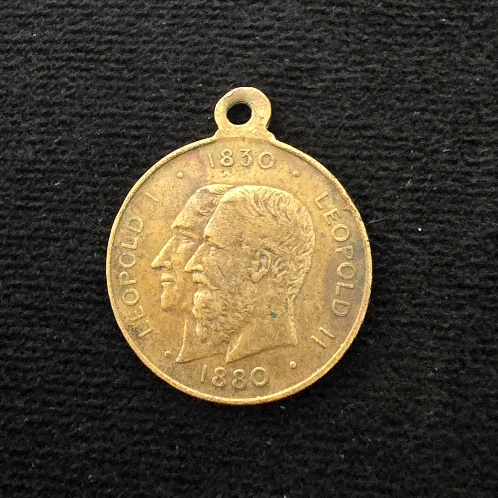 Médaille jeton 1880 Léopold Bruxelles exposition Belgique, Enlèvement ou Envoi