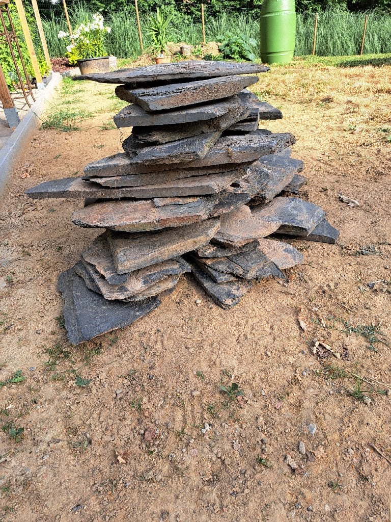 Dalle (ardoise) en Schiste, Jardin & Terrasse, Enlèvement, Utilisé, Autres types, Autres matériaux