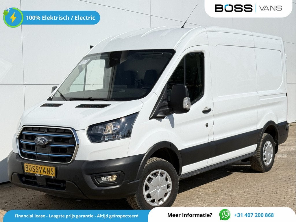 Ford E-Transit 68 kWh 184PK L2H2 316km WLTP 96,6% (SOH) Clim, 34 min, 135 kW, Entreprise, 3 places