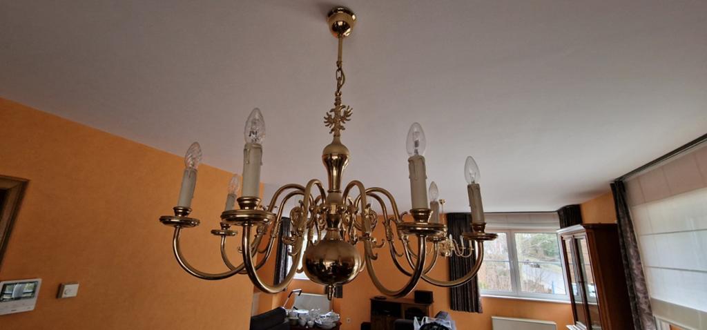 2 verlichting , Luster met 6 lampen en 8 lampen, Ophalen