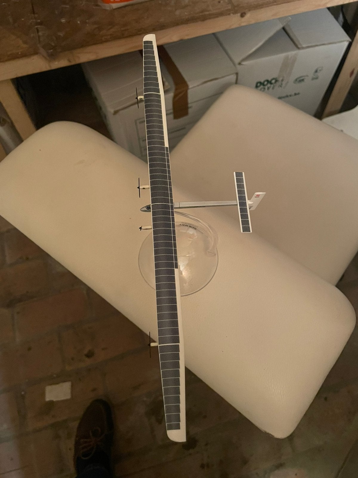 Maquette Solvay Solar Plane, Plastique, Enlèvement ou Envoi, Overige thema's, Comme neuf
