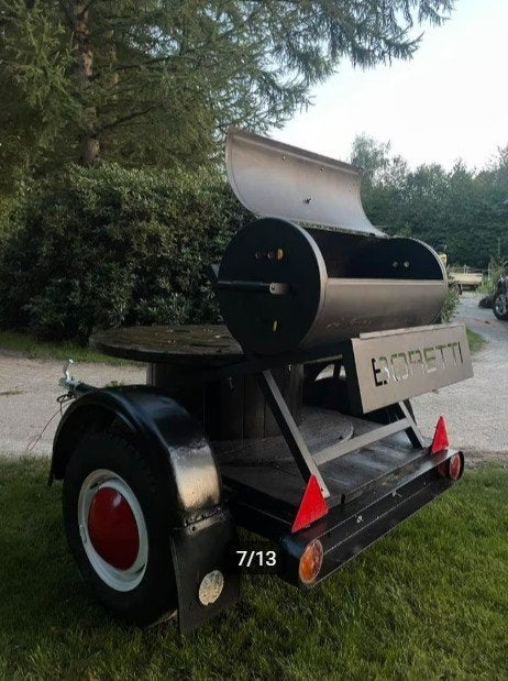 Volkswagen T1 foodkar aanhanger met Boretti barbecue!, Enlèvement, Utilisé, Boretti., Avec accessoires