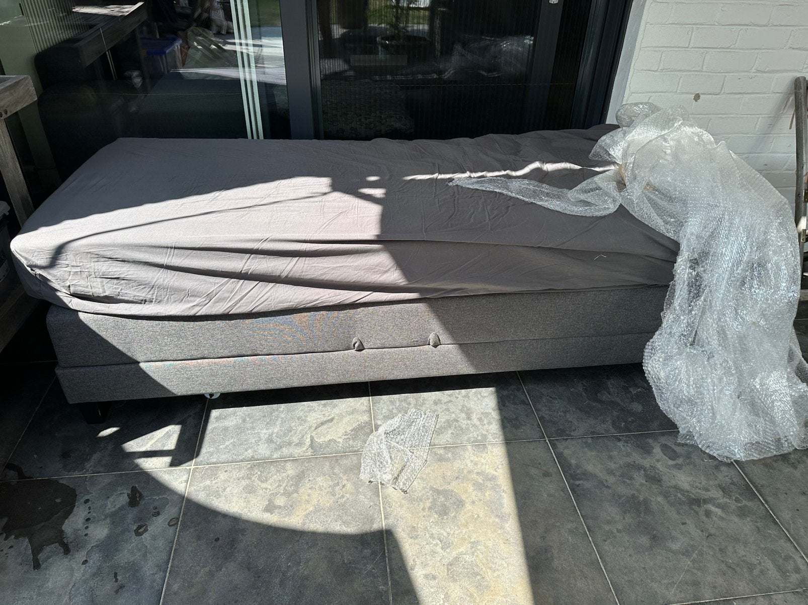 Elektrische boxspring, Huis en Inrichting, Ophalen, Eenpersoons, Zo goed als nieuw, 80 cm