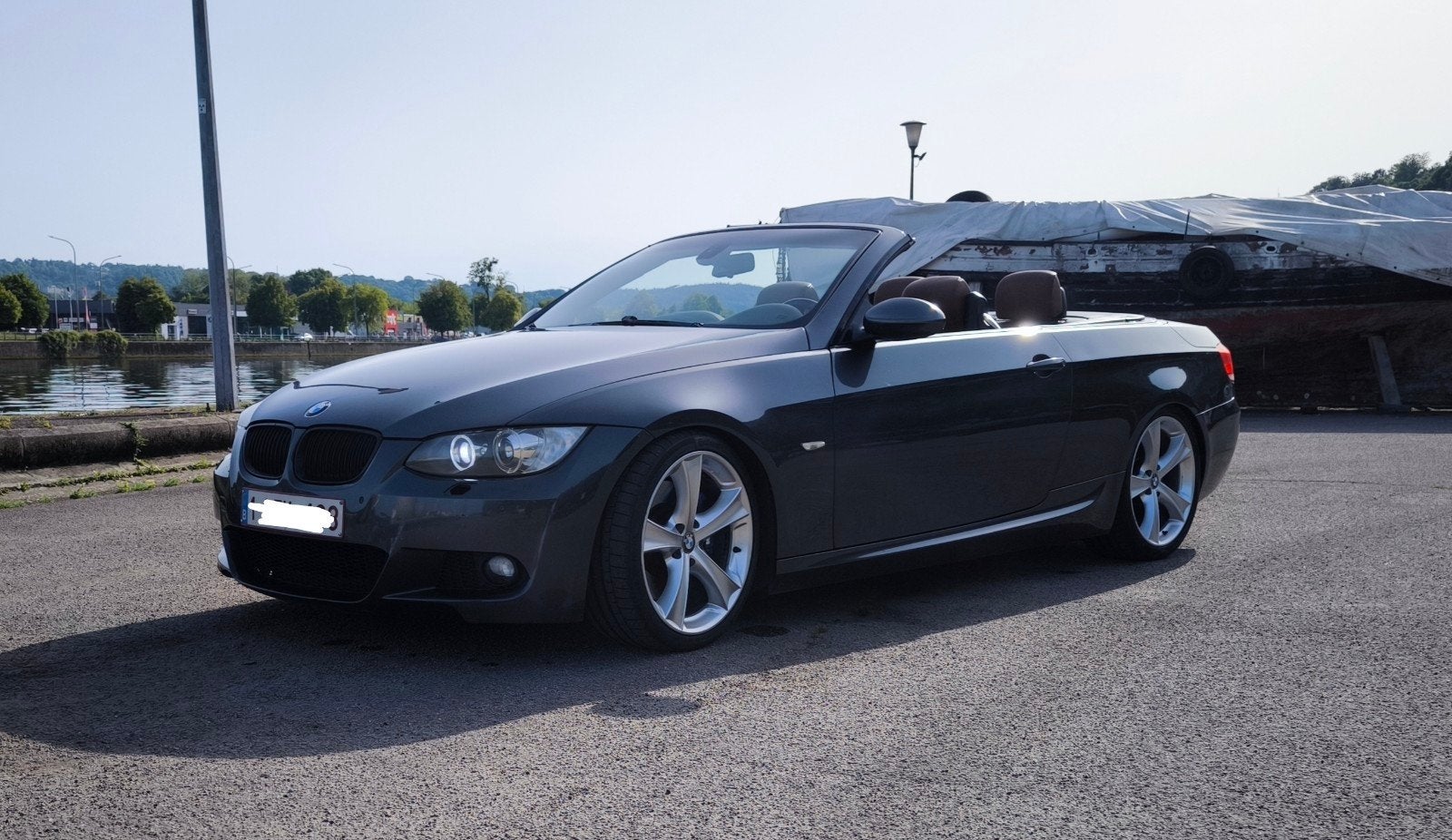 Bmw cabriolet 330d e93 2008, Cuir, Argent ou Gris, Achat, Cabriolet