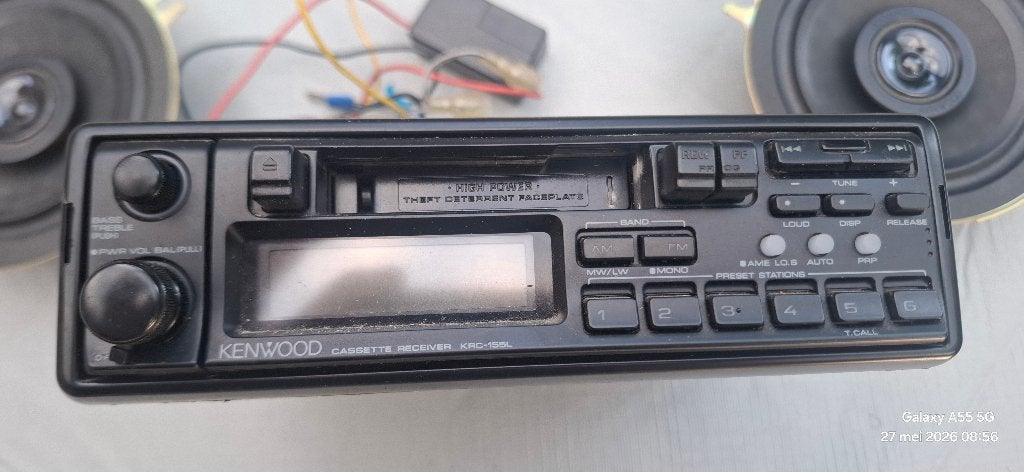 Autoradio Kenwood KRC-155 L met 2 bijhorende boxen, Ophalen of Verzenden, Zo goed als nieuw