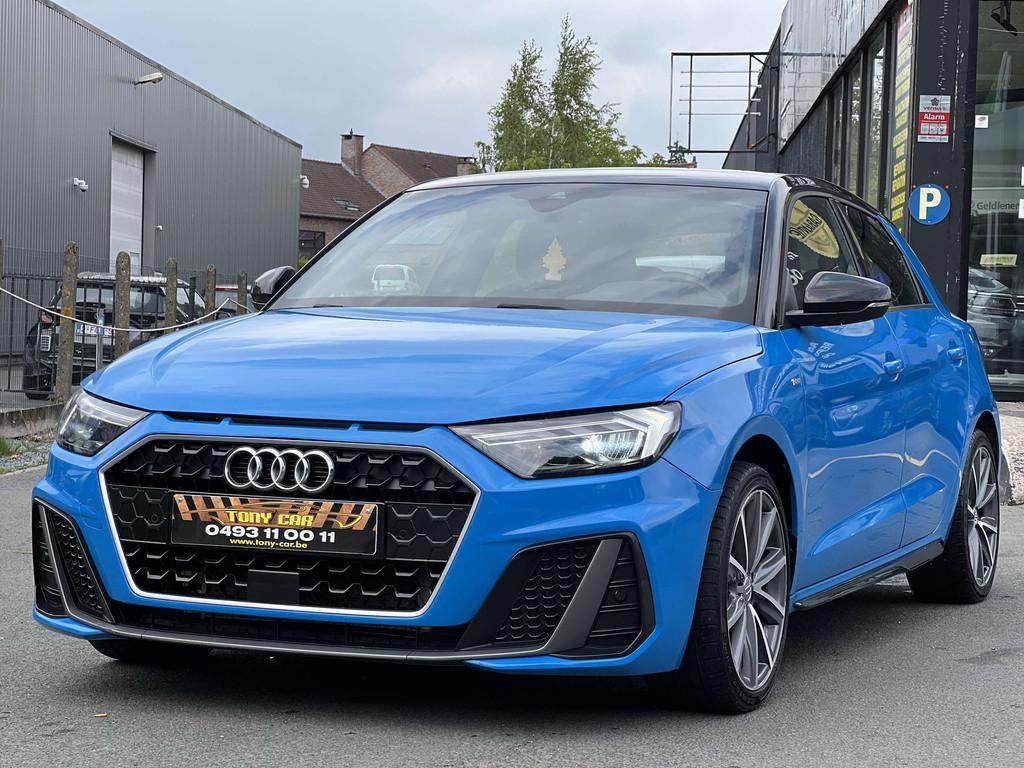 Audi A1 Sportback TFSI EURO VI* S line tronic garantie1, Auto's, Zwart, 1675 kg, 95 pk, Blauw