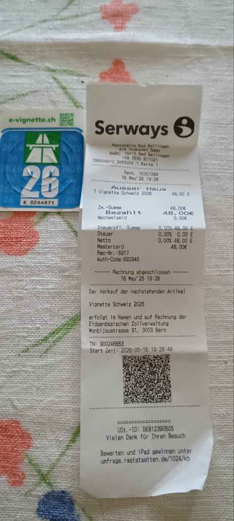 Auto-vignet Zwitserland