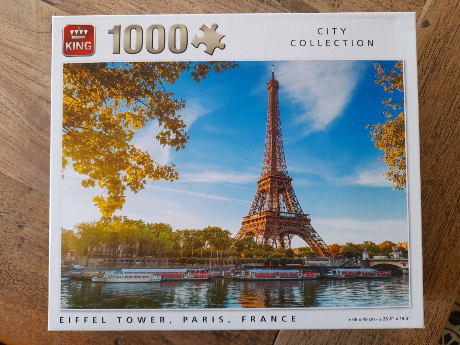 Puzzel King 1000 stuks: Eiffel Tower France, Hobby en Vrije tijd, Ophalen of Verzenden