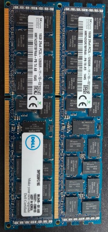 32GB SK hynix DDR3L ECC Server RAM – 2x16GB – PC3L-12800R, Computers en Software, RAM geheugen, Gebruikt, 32 GB, Verzenden, Server