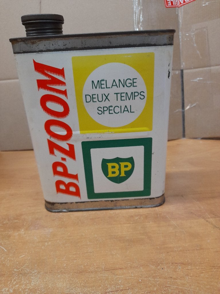 ancien bidon huile vide bp zoom melange 2t, Collections, Marques & Objets publicitaires, Utilisé, Autres types, Envoi