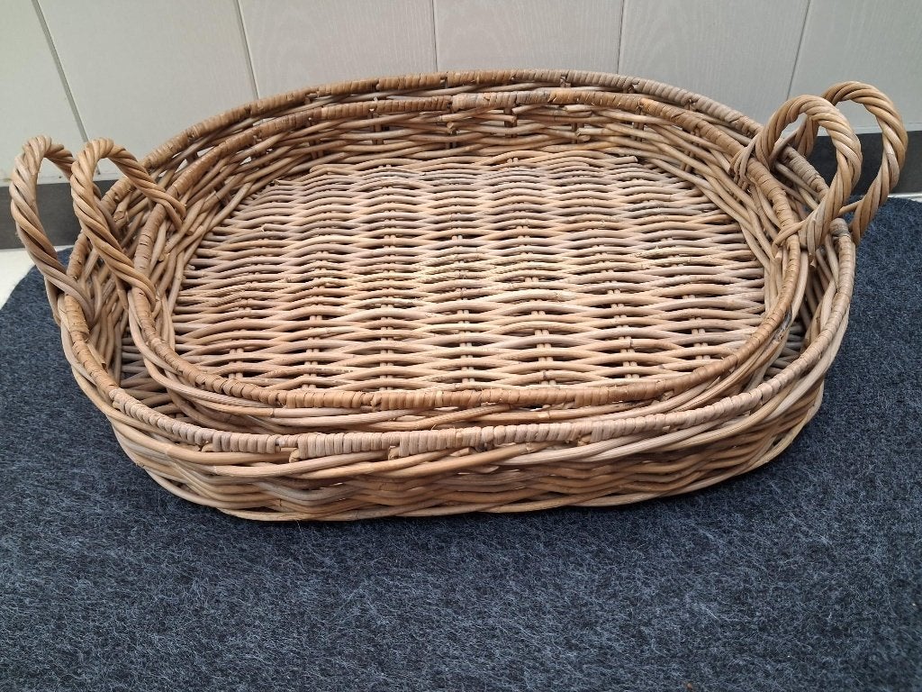 Lot rieten manden, Huis en Inrichting, Mand, Ophalen of Verzenden, Zo goed als nieuw, Riet
