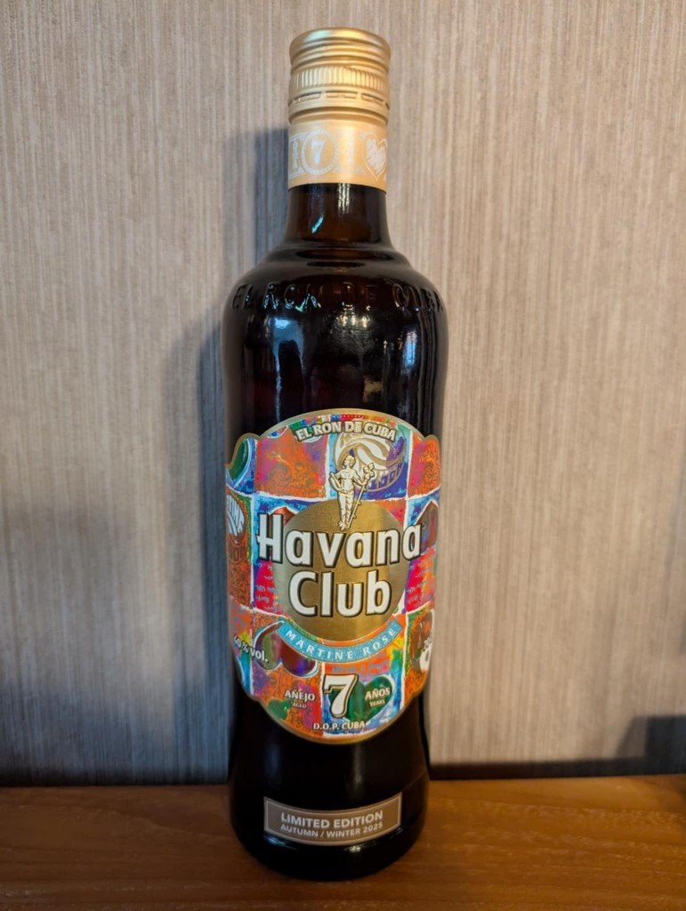 Rum Havana Club 7 Martine Rose Limited Edition, Collections, Vins, Neuf, Autres régions, Enlèvement ou Envoi, Pleine