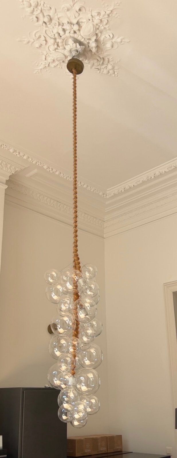 Suspension Cascade & paire d’appliques, Maison & Meubles, Enlèvement, Comme neuf, Verre