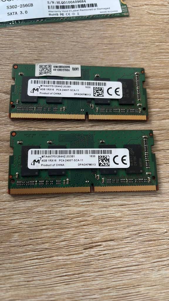 2x4 gb ddr4 ram geheugen, Computers en Software, Ophalen of Verzenden, DDR4, 4 GB