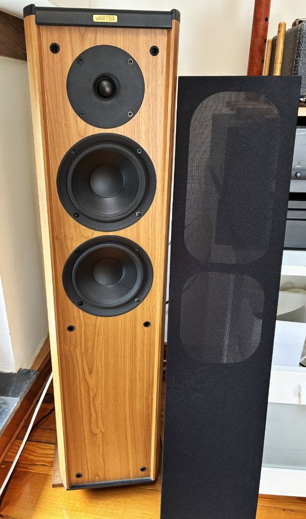 Haut-parleurs colonne Jamo Classic 6 Cherry, excellent état, 60 à 120 watts, Enlèvement, Utilisé, Haut-parleurs Frontaux, Arrière ou Stéréo