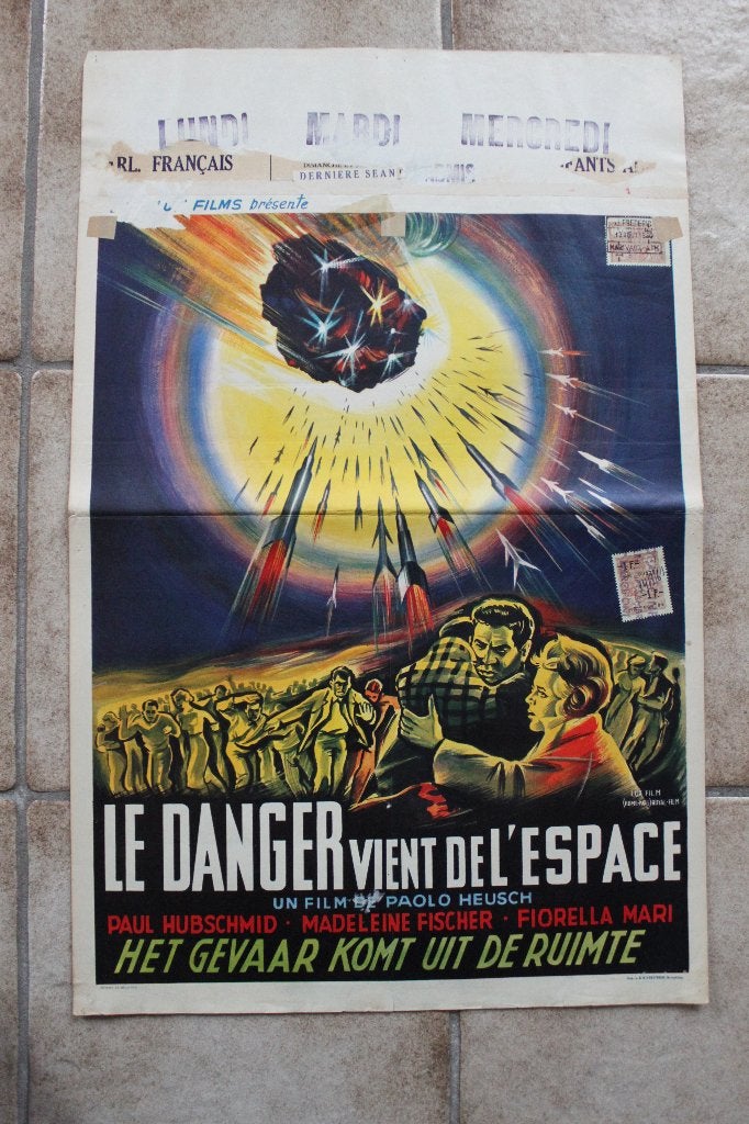 filmaffiche The Day The Sky Exploded 1958 filmposter, Enlèvement ou Envoi, Rectangulaire vertical, A1 jusqu'à A3, Utilisé