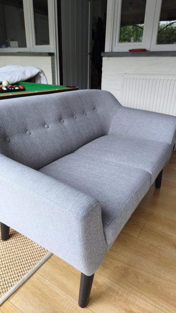 Tijdloos 2-zit zeteltje in goede staat., Huis en Inrichting, Zetels | Zetels, Ophalen, Gebruikt, Tweepersoons, 75 tot 100 cm