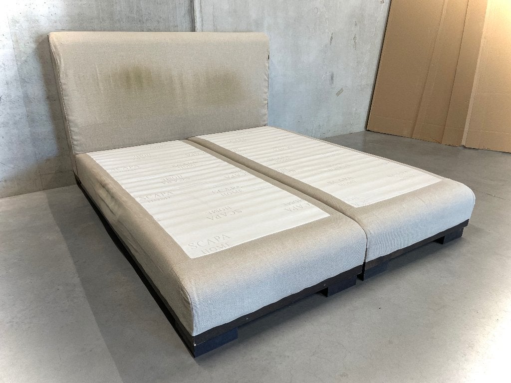 Boxspring 180x200cm met of zonder matras, Enlèvement, Utilisé, 180 cm, 200 cm