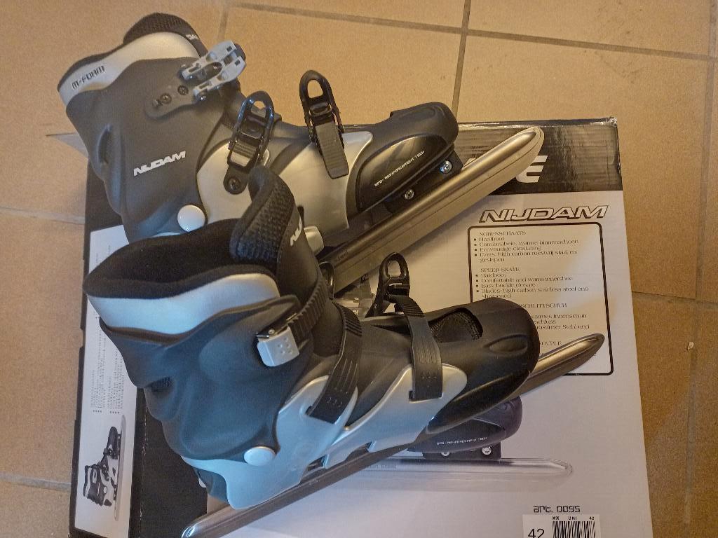 Nieuwe Nijdam Norenschaats Laag - Hardboot - Zwart - Maat 42, Sport en Fitness, Schaatsen, Ophalen, Nieuw, Nijdam, Noren